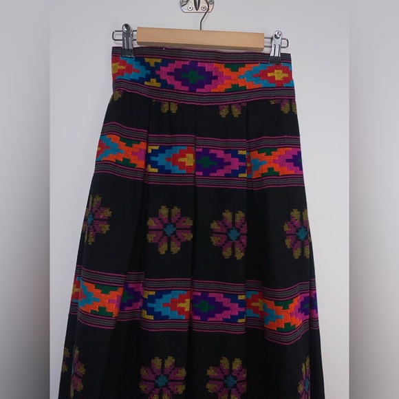 Vintage 1970s Anthony‎ Muto for Saz II Wool Skirt – Boho Folk Artisan Woven - Picture 3 of 15